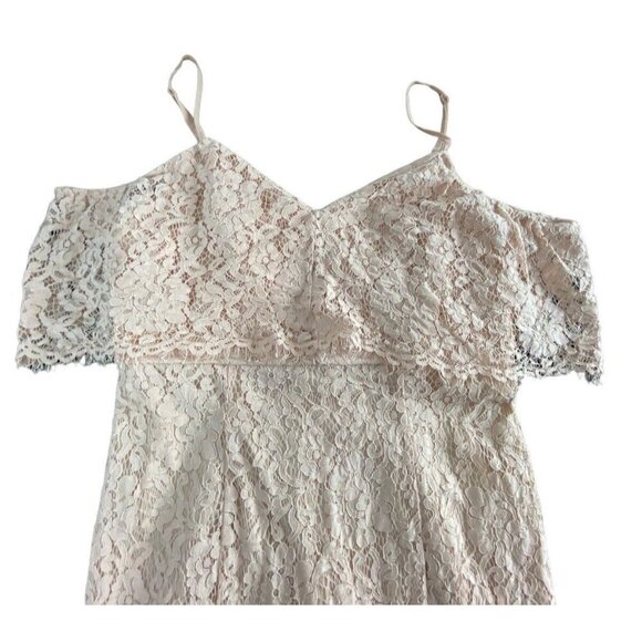 LULUS Women Caterina Maxi Dress Sz M Light Pink Eyelet Elegant Event Party 7-3 - Picture 13 of 16